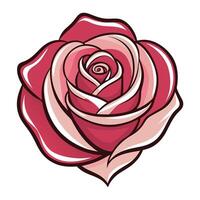 Abstract negative space rose with a hidden elegance in illustration vector