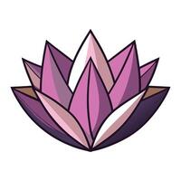 Origami lotus with sharp folded edges illustration geometric floral design vector