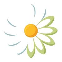 Abstract daisy in paper cut style with layers illustration floral vector