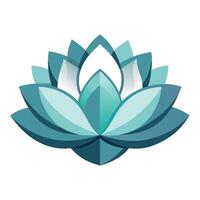 Paper cut lotus with soft layering illustration delicate floral design vector