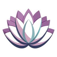 Lotus in paper cut style with soft layers illustration delicate art vector