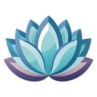 Elegant lotus in paper cut style with soft layering illustration floral vector