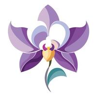 Elegant ripple petal orchid featuring its gentle wavy aesthetic in design vector