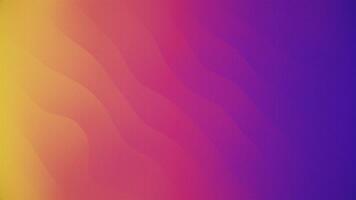 Vibrant color gradient background in warm color tones with wavy lines and textured halftone dots pattern. This colorful abstract background is full HD and a loop. video