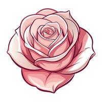 Abstract whisper petal rose with a gentle transparency in illustration vector