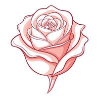Elegant wisp line rose featuring its soft fading stroke effect in design vector