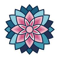 Abstract zigzag edge petal blossom with sharp precision in art vector