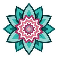 Unique zigzag edge petal blossom highlighting its geometric sharp edges in graphic vector