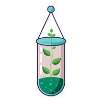 Unique Hanging Test Tube Planter Showcasing Small Sprouts vector
