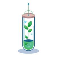 Charming Test Tube Planter Featuring Tiny Sprouts vector
