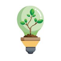 Unique Lightbulb Planter Showcasing A Tiny Plant vector