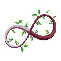 Charming Infinity Loop Planter Featuring Endless Vines vector