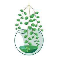 Charming String Of Pearls Displayed In A Glass Bowl vector