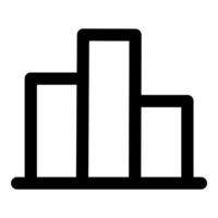 Bar Graph and statistics in black color vector