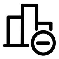 Remove Graph and statistics in black color vector