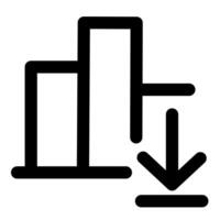 Download Graph and statistics in black color vector