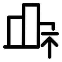 Unlock Graph and statistics in black color vector