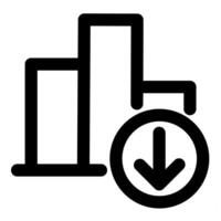 Download Graph and statistics icon in black color vector