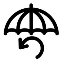 Insurance Refresh and security icon concept in black color vector
