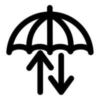 Insurance Sync and security in black color vector