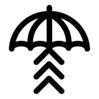 Insurance and security icon concept in black color vector