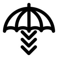 Insurance and security icon in black color vector