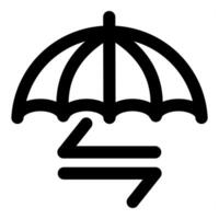 Insurance Sync and security icon concept in black color vector