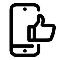 Like Mobile and phone in black color vector