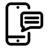 Mobile Message and message in black color vector