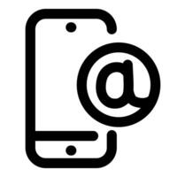 Mobile Mail and phone in black color vector