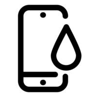 Mobile and phone concept icon in black color vector
