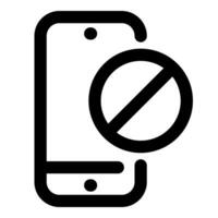 Mobile Prohibited and phone in black color vector