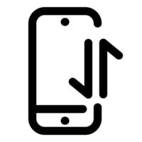 Mobile Sync and phone in black color vector