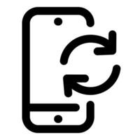 Refresh Mobile and phone in black color vector