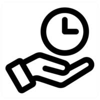 Time and hourglass concept in black color vector