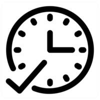 Right Time and clock in black color vector