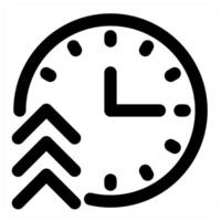 Time and clock concept in black color vector