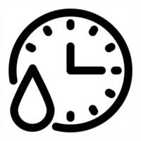 Time and timer in black color vector