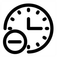 Remove Time and clock in black color vector