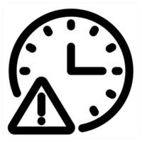 Time Alert and clock in black color vector