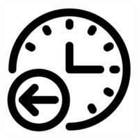 Receive Time and clock in black color vector