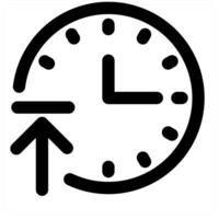 Time Upload and clock in black color vector