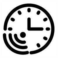Wifi Time and clock icon in black color vector