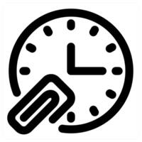 Time Link and clock in black color vector