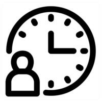 Personal Time and clock in black color vector