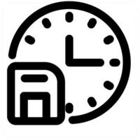 Time Drive and clock in black color vector