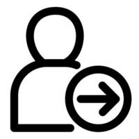 Send User and profile in black color vector