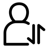 User Sync and profile in black color vector