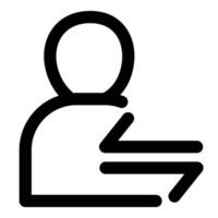 User Sync and profile icon in black color vector
