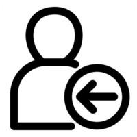 Receive User and profile in black color vector
